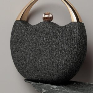 Glimmering Glitz Black Clutch