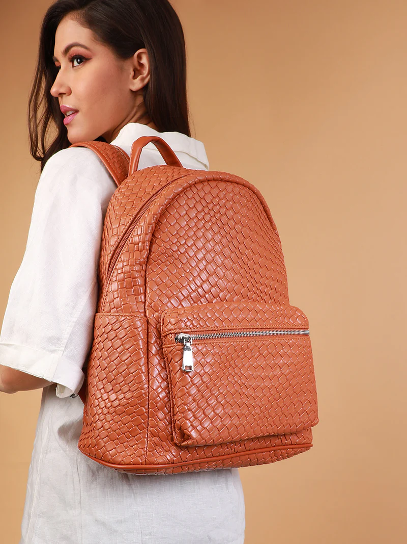 The Weave Curve Backpack - Sienna Brown - Image 2